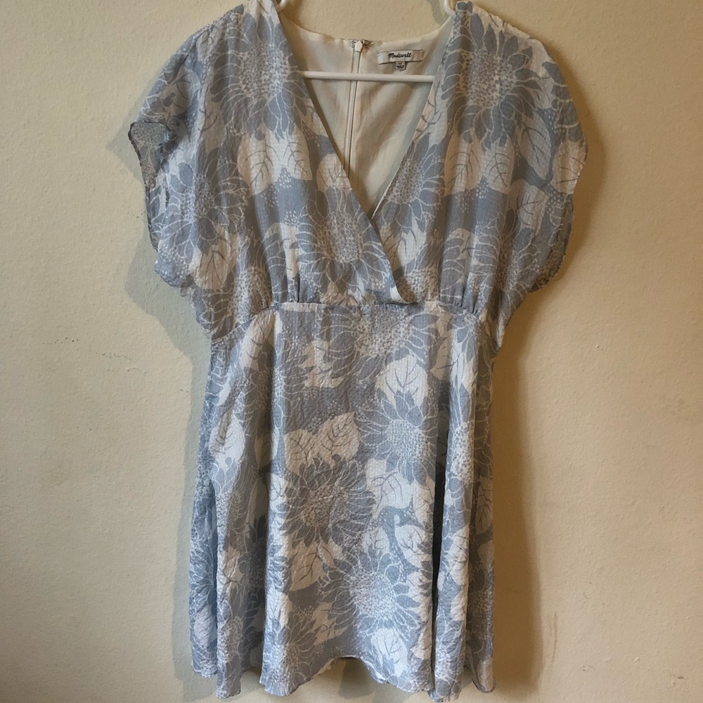 Madewell Crossover Mini Dress in Sunflower Season, Size 12 - Picture 5 of 7